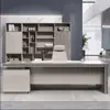 Escritorio de oficina, escritorio ejecutivo, juego de escritorio y silla simple y moderno, escritorio ejecutivo grande, engrosado, estilo de lujo ligero, adecuado para jefes, presidentes, gerentes y supervisores