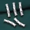 Accesorios de plata de ley 999 plata para pies accesorios de hoja de bambú retro 3D plata dura codo tubo de plata material hecho a mano DIY