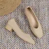 Zapatos Planos de Punto Fino para Mujer, Estilo Europeo y Americano, Punta Redonda, Slip-On, Mocasines de Trabajo Transpirables Retro con Bloques de Color Ebay