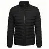 Comercio exterior transfronterizo otoño e invierno chaqueta de algodón de color liso con cuello alto para hombre europeo y americano, abrigo de algodón moderno casual para hombre