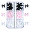 Transfronteiriço 6-box unhas resina arco fita multicolor mix estéreo fosco gravata borboleta broca diy acessórios