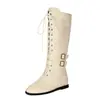 Nuevas botas Martin de cordones con hebilla, botas Chelsea de caña alta, botas casuales con tacón de cuña, botas de motociclista, tallas 35-48, botas de calidad de exportación