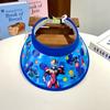 Sombrero de ala grande con dibujos animados para niños, protector solar de verano para exteriores, para niños y niñas, sombrero de sol con parte superior vacía, novedad de 2025