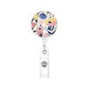 Fivela Retrátil para Crachá com Estampa Floral Casual e Bonita para Doutor e Enfermeira, Clipe de Jacaré Giratório, Fivela Médica de Puxar Fácil