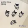 X 360000 Joyería para uñas de aleación de Halloween al por mayor retro viento oscuro araña calavera calavera alas uñas metálicas