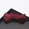 Ceremonia de Boda de Ocho Caracteres Novio de la Boda Padrino Color Vino Tinto Lazo Británico Color Sólido Pajarita para Hombre Vestido Formal