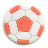 Pingentes de tamanco com tema de futebol, fivelas de sapato removíveis DIY, fivelas decorativas, acessórios de sapato de borracha macia em PVC