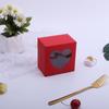 Caja Roja de Postre para el Día de San Valentín Horneado Galletas Pastel Dulces Ventana Transparente Caja de Embalaje Francés Venta al por Mayor Comercio Exterior