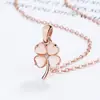 Colar de Pedra Olho de Gato Trevo de Quatro Folhas para Mulheres, Prata Esterlina 925, Corrente Clavicular de Cristal de Luxo Leve de Nicho com um Pingente de Ouro Rosê de Designer