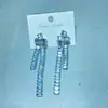 Collar de Borla de Zirconia Aretes Set de Dos Piezas Moda Europea y Americana Lujo Accesible Cadena Elegante para la Clavícula Accesorios de Nicho de Alta Gama para Mujeres
