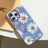 Capa de Celular Magnética Azul Margarida Não Desbota para iPhone16Pm Apple 18Pro Capa Protetora Atacado