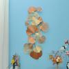 Sala de estar de casa estilo europeu parede de fundo decoração de parede estéreo criativa ferro forjado folha de ginkgo pendurada na parede decoração de varanda cruzamento de parede
