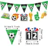 Juego de Bandera y Pancarta Temático del Mundial de EE. UU., Canadá y México Decoraciones para Fiesta de Cumpleaños de Fútbol de la Copa Europea del Mundial