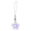 Llavero Creativo de Flor con Cierre de Langosta Resina de Colores Flor de Cerezo DIY Accesorios para Joyería de Cuentas Colgante para Bolso Venta al por Mayor