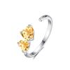 Anillo de apertura con piedra natural de amor en plata esterlina S925, estilo transfronterizo, para mujer, estilo europeo y americano, ligero, de lujo, ajustable.