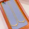Tienda de Oro Mismo Estilo Cadena para Clavícula con Lazo para Mujer Ins Tendencia Lujo Accesible Collar Estilo Coreano Diseño Simple de Moda Joyería