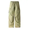Pantalones Cargo de Bolsillo Grande con Diseño Retro Americano para Hombres y Mujeres Otoño Nuevo Pierna Ancha Largos Holgados Adelgazantes Casuales