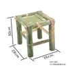 Cadeira de Bambu Antiga com Encosto, Mesa de Bambu para Pátio Externo, Banquinho Pequeno de Bambu, Banco de Bambu, Adereços para Dança de Casamento Estilo Chinês