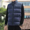 Colete de algodão com enchimento para homens para outono e inverno, corte solto para atividades ao ar livre, tamanho grande, espessado, quente, jaqueta estilo casal