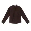 Top de pana de manga larga minimalista para mujer NEIHE Temporada Otoño/Invierno Lujo Ligero de Alta Gama 260297
