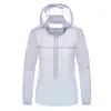 Roupa de Proteção Solar Casual Moda Verão Masculina e Feminina de Seda Gelada Absorvente de Suor Secagem Rápida Jaqueta Cor Sólida Gola Alta Roupa de Proteção Solar Solta Tendência Marca