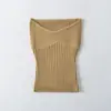 Atacado de Roupas Femininas Transfronteiriças Estilo Europeu e Americano Primavera Nova Top Tubo de Tricô Menina Quente Slim Fit Sexy Top Interno