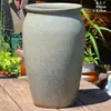 Maceta Cerámica Gres Grande, Maceta Alta para Plantas Verdes, Maceta Cerámica para el Hogar, Maceta de Cerámica para Exteriores de Bonsái, Maceta de Cerámica con Zorro de Nueve Colas para Buganvilia