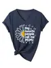 Mis personas favoritas llaman Amazon eBay estación independiente camiseta de mujer de manga corta con cuello en V moderna y elegante