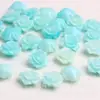 Laca Color Coral Polvo para Tallado Compactado Polvo de Concha Estéreo Flor Prensada Agujero Recto Flor de Rosa con Perlas Accesorios para Joyería DIY