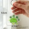 Llavero acrílico homófono de vegetales, ascendiendo hacia el cielo azul, divertido colgante inspirador, decoración de dibujos animados motivacionales para mochila de estudiante