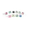 Pendientes de aleación de titanio F136 con forma de trébol de cuatro hojas y circonita, tachuelas para el cartílago de la oreja con trébol de la suerte degradado, joyería para piercing con rosca interna de titanio G23