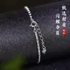 Pulsera de Perlas Naturales Puras Jiufengxiang 8N Perla de Agua Dulce Plata Rota Pareja Blanco Dorado Micro Incrustado Perla de Aguas Profundas Secreto