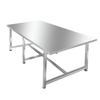 Banco de trabajo de acero inoxidable 201 engrosado personalizado, fábrica libre de polvo, taller, consola de mesa de embalaje de acero inoxidable 304, estante