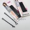 Placa de cabelo preto quebrado grampo de cabelo moda franja simples clipe 4.6/5.8cm clipe de onda