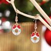 Joyería Caliente Europea y Americana Aretes de Navidad Largos Creativos Lindos Copo de Nieve Campana Aretes Sombrero de Navidad Aretes de Tachuela