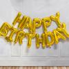 Banner de Feliz Aniversário Balão de Letra Feliz Aniversário Arranjo de Decoração de Festa Infantil Balão de Filme de Alumínio