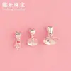 Colgante Vacío de Perla Autoadhesivo de Plata S925 con Portaperlas de Plata y Aguja Colgante para Collar Pulsera Accesorios de Joyería DIY