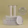 Lata en Espiral Grado Alimenticio Plástico PET para Mascotas Lata Sellada Transparente Botella de Plástico Lata de Almacenamiento para Snacks, Frutos Secos, Flores, Té