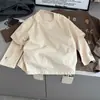Ropa infantil coreana, camiseta de manga larga para niño, diseño de estilo callejero de otoño, top de imitación de dos piezas, camiseta infantil