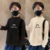 Y2579 # 2025 Nueva Camiseta Térmica de Manga Larga para Niños Primavera y Otoño Camiseta Base de Cuello Medio Alto para Niños Top Elegante para Niños