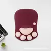 Almofada de Apoio para Pulso de Mouse de Silicone Patinha de Gato Almofada de Teclado com Espuma de Memória Mouse Pad Apoio para Pulso Almofada de Mão Aquecedor de Mão para Laptop de Escritório