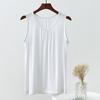 Camiseta holgada de modal para mujer, de verano, talla grande, sin mangas, para estar en casa, para mamá, con base fina
