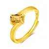 Nuevo Anillo de Plata de Ley S925 con Incrustaciones de Piedras Naturales Amatista y Citrino para Mujer, Joyería de Diseño Cepillado de Nicho Estilo Chino