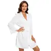 Pijama de verano cruzado de Amazon para mujer, seda sintética, camisón, encaje sexy tentación, vestido de seda fino erótico con espalda hermosa