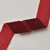 Lazo de cinta de terciopelo burdeos de una cara para cajas de regalo, flores, ramos hechos a mano, empaque DIY para el Día del Niño