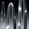 Acero T10 cubierto de arcilla, hoja sin afilar, espada japonesa, espada larga de samurái, accesorio de espada Hamon templado en arcilla, sin afilar