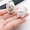 Accesorios de Resina de Perro Animal 3D Afelpado Llavero de Dibujos Animados Colgante de Joyería Hecha a Mano Venta Caliente Transfronteriza