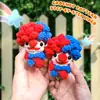 Kit de Material para Boneca Palhaço Artesanal com Bloqueio de Cores Vermelho e Azul Fofo para Compras Diretas Transfronteiriças para Iniciantes com Manual de Instruções em Inglês e Ilustrações