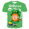 Exportação Transfronteiriça Ebay Camiseta Estampada 3Dt Dia de São Patrício para Homens e Mulheres Unissex Casal Irlandês Manga Curta