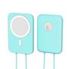 Para iphone12 power bank de carga inalámbrica succión magnética Magsafe batería externa cubierta protectora de silicona anticaída antideslizante